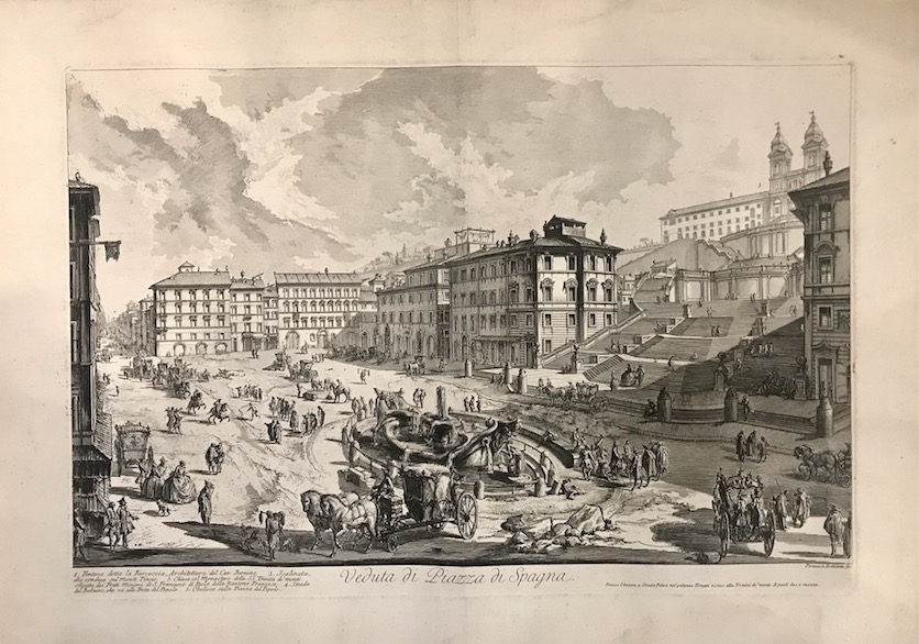 Piranesi Giovanni Battista (1720-1778) Veduta di Piazza di Spagna 1750 Roma